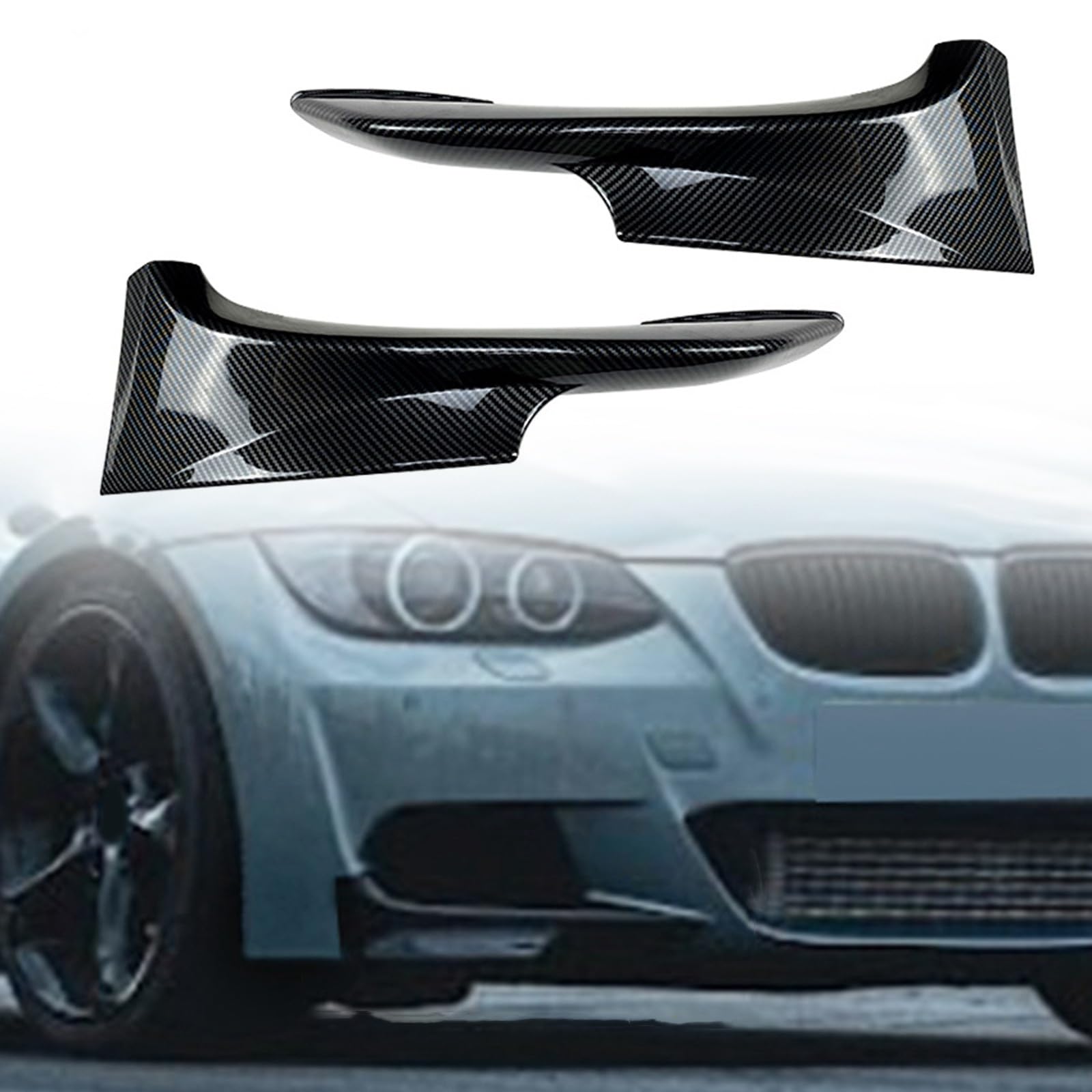 FINMOKAL Karbonfaser-Optik Frontstoßstange Lippe Splitter Spoiler Eckabdeckung Verkleidung Kompatibel mit BMW 3er E92 E93 M-Tech 325i 328i 330i 2006-2009 FINMOKAL Karbonfaser-Optik Frontstoßstange Lippe Splitter Spoiler Eckabdeckung Verkleidung Kompatibel mit BMW 3er E92 E93 M-Tech 325i 328i 330i 2006-2009 von FINMOKAL