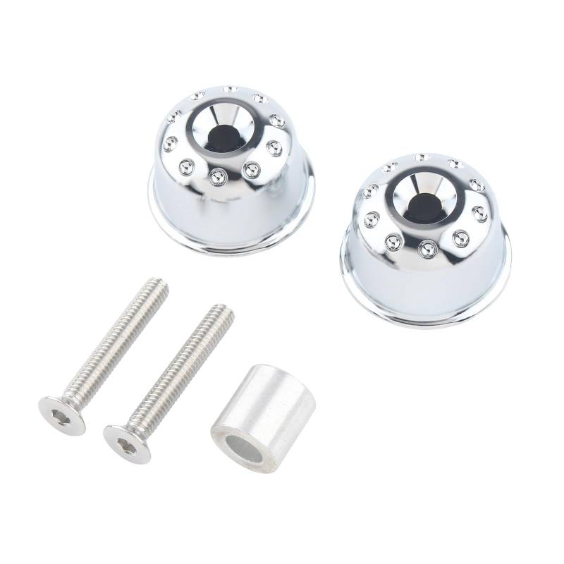 FINMOKAL Motorrad Bar End Plugs Handlebar Grips End Caps Plugs Silver for Most Bicycle HONDA REBEL1100 21-24 CB250R 2018-2020 Interceptor 650 von FINMOKAL