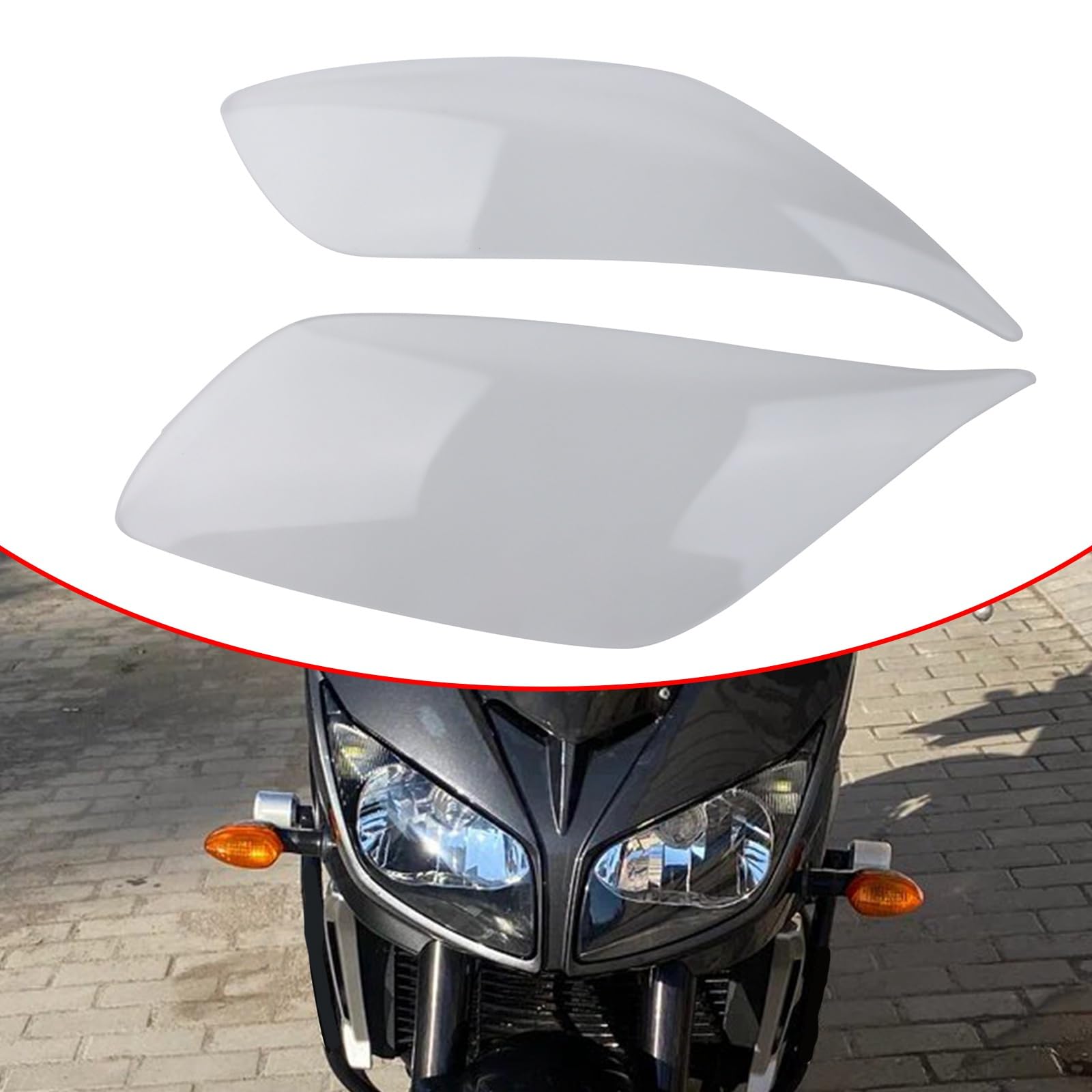 FINMOKAL Motorrad Scheinwerfer Schutz Abdeckung Objektiv Schild Weiß Kompatibel mit Yamaha FZ1 2006-2009 FINMOKAL Motorrad Scheinwerfer Schutz Abdeckung Objektiv Schild Weiß Kompatibel mit Yamaha FZ1 2006-2009 von FINMOKAL