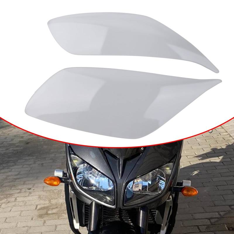 FINMOKAL Motorrad Scheinwerfer Schutz Abdeckung Objektiv Schild Weiß Kompatibel mit Yamaha FZ1 2006-2009 von FINMOKAL