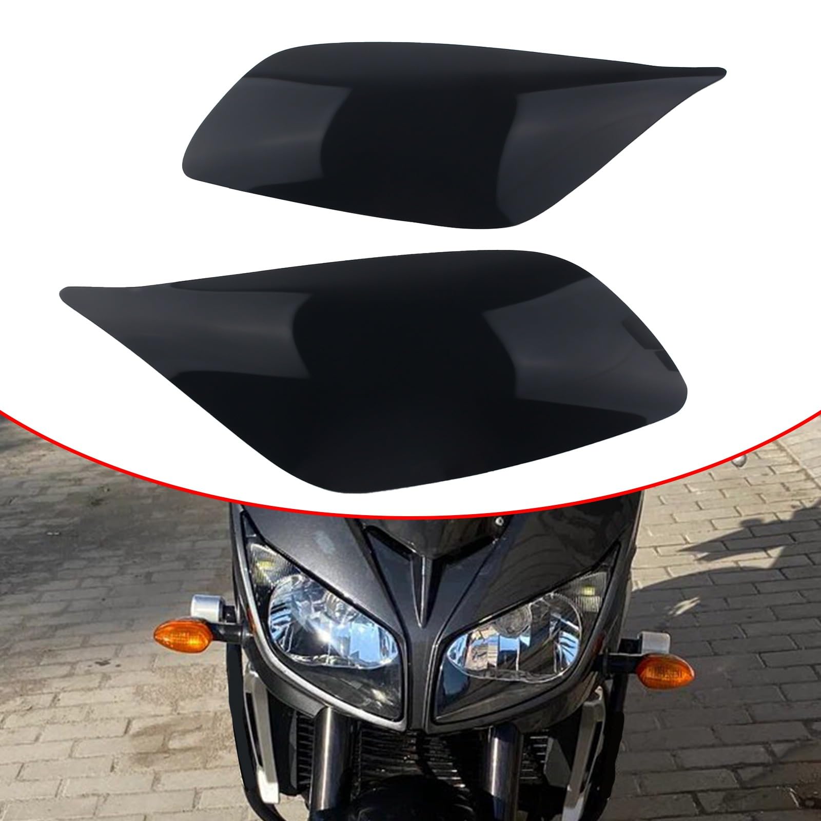 FINMOKAL Motorrad Schwarz Scheinwerfer Schutz Abdeckung Objektiv Schild Kompatibel mit Yamaha FZ1 2006-2009 FINMOKAL Motorrad Schwarz Scheinwerfer Schutz Abdeckung Objektiv Schild Kompatibel mit Yamaha FZ1 2006-2009 von FINMOKAL
