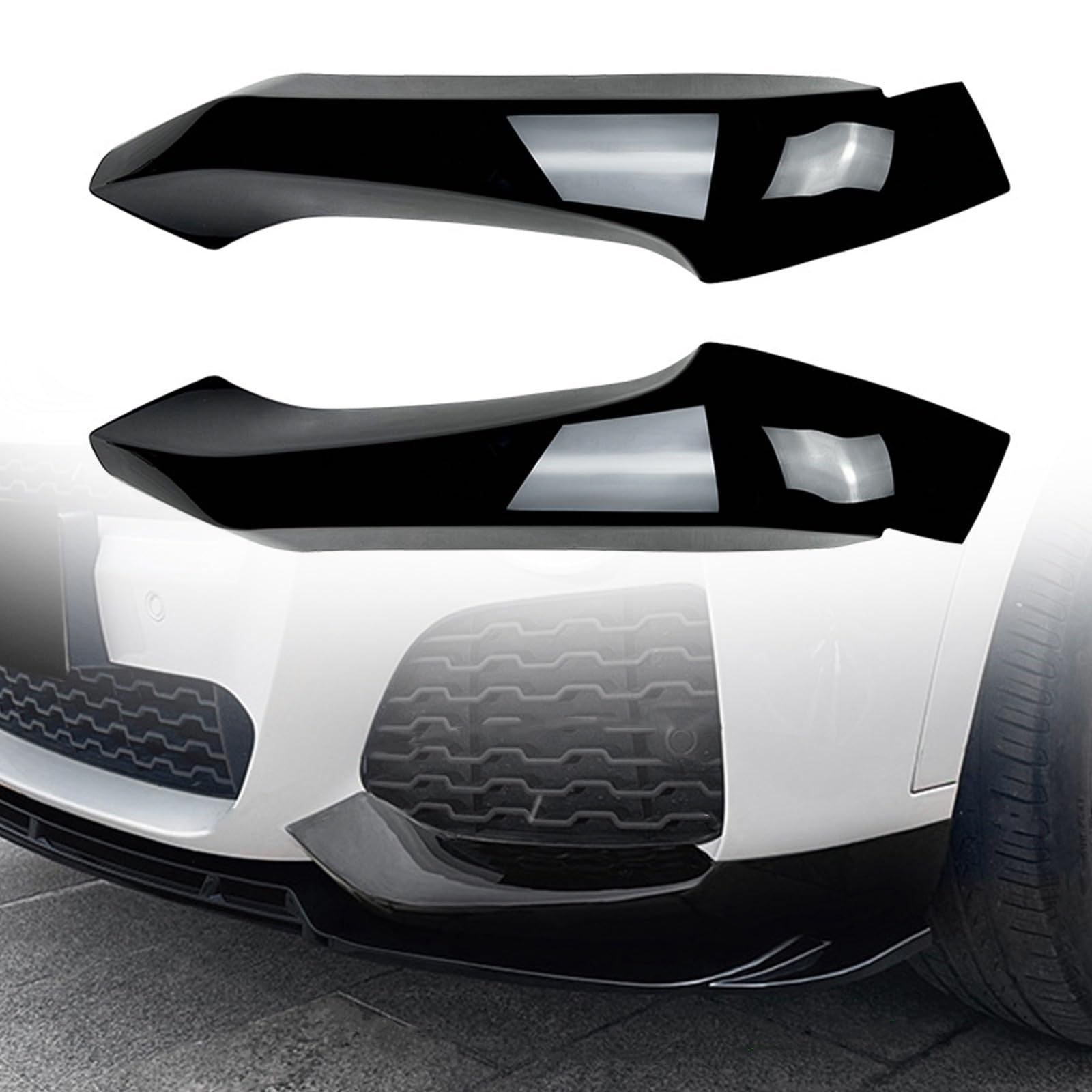 FINMOKAL Schwarz Frontstoßstange Eckabdeckung Seitensplitter Spoiler Kompatibel mit BMW X3 X4 F25 F26 M Sport 2014-2017 FINMOKAL Schwarz Frontstoßstange Eckabdeckung Seitensplitter Spoiler Kompatibel mit BMW X3 X4 F25 F26 M Sport 2014-2017 von FINMOKAL