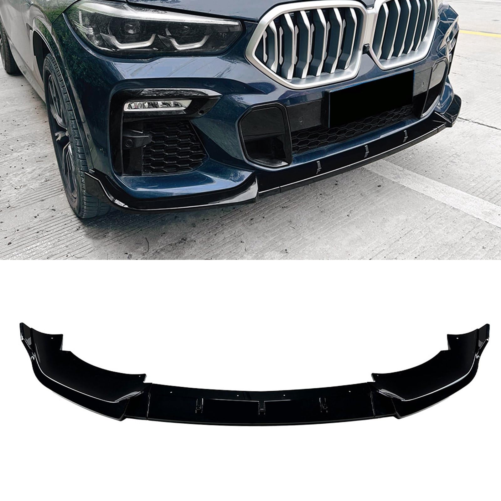FINMOKAL Schwarz Frontstoßstange Lippe Spoiler Splitter Unterer Schutz Kompatibel mit BMW X6 G06 M Sport 2019 2020-2023 FINMOKAL Schwarz Frontstoßstange Lippe Spoiler Splitter Unterer Schutz Kompatibel mit BMW X6 G06 M Sport 2019 2020-2023 von FINMOKAL