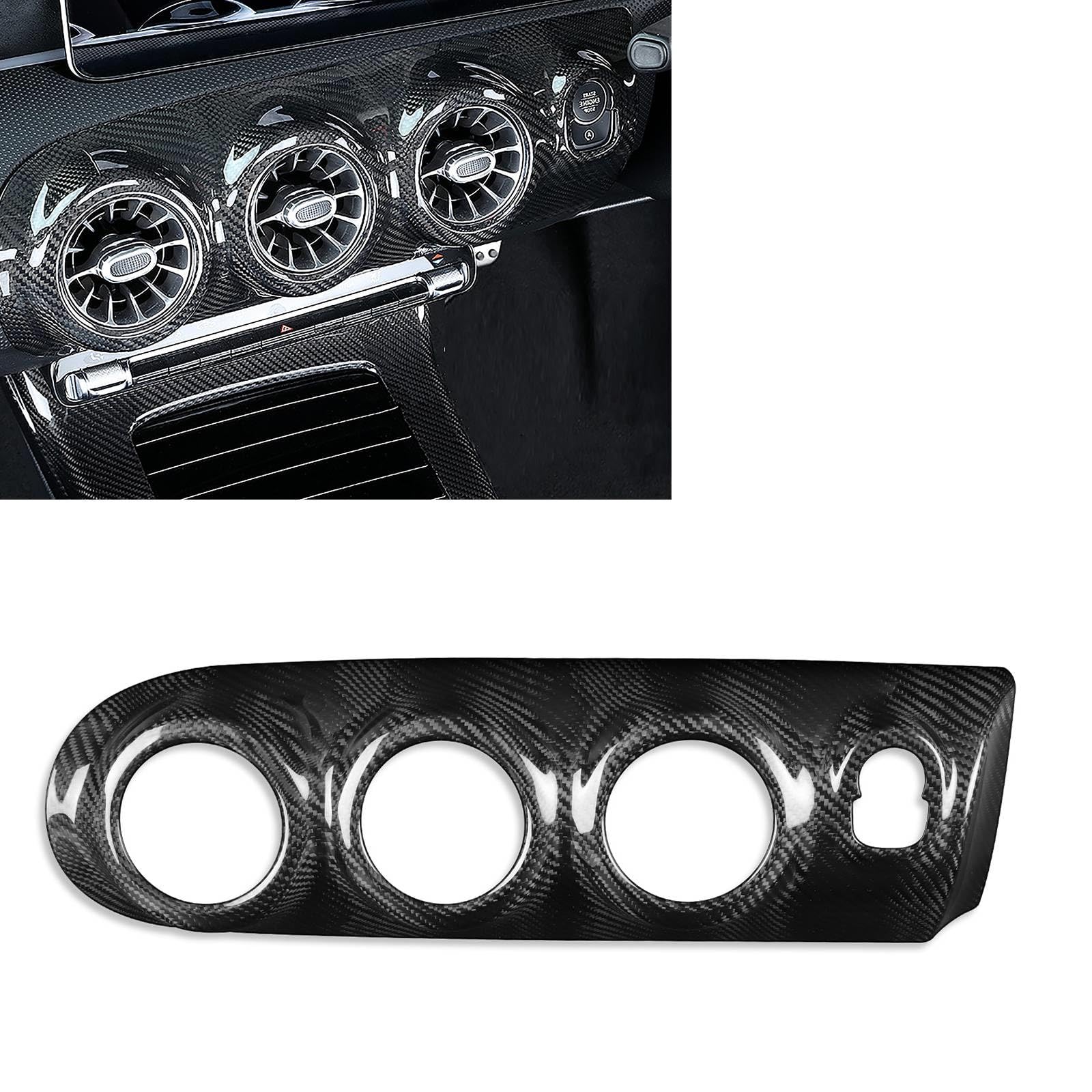 FINMOKAL Trockene Kohlefaser-Auto-Luftauslass-Abdeckung, kompatibel mit Benz W118 CLA 2020–2022 (nur passend für Rechtslenker-Fahrzeuge) von FINMOKAL