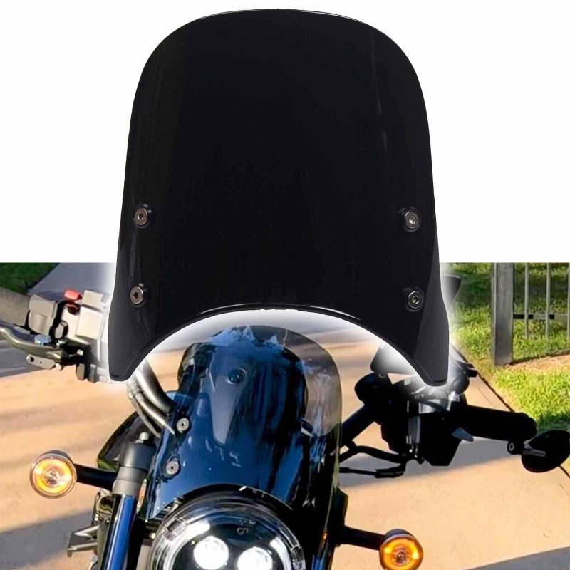 FINMOKAL Windschutzscheiben-Schutzfolie für Windschutzscheibe, Schwarz, passend für Honda Rebel 1100 DCT CMX 1100 2021–2022 von FINMOKAL