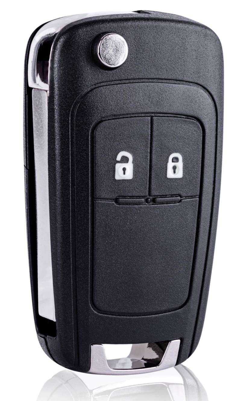 FINTERRY Auto Schlüsselgehäuse für Opel Vauxhall Insignia Astra Meriva Zafira Movano Mokka Karl Cascada Adam - 2-Tasten Ersatz Funkschlüssel Gehäuse Klappschlüssel von FINTERRY