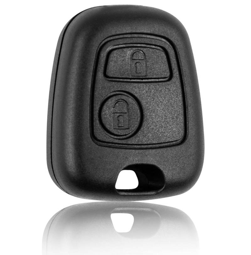 FINTERRY Autoschlüssel Schlüssel Gehäuse kompatibel mit Peugeot 106 107 206 207 306 307 406 407 Citroen C1 C2 C4 C5 Berlingo Xsara - 2 Tasten Schlüsselhülle von FINTERRY