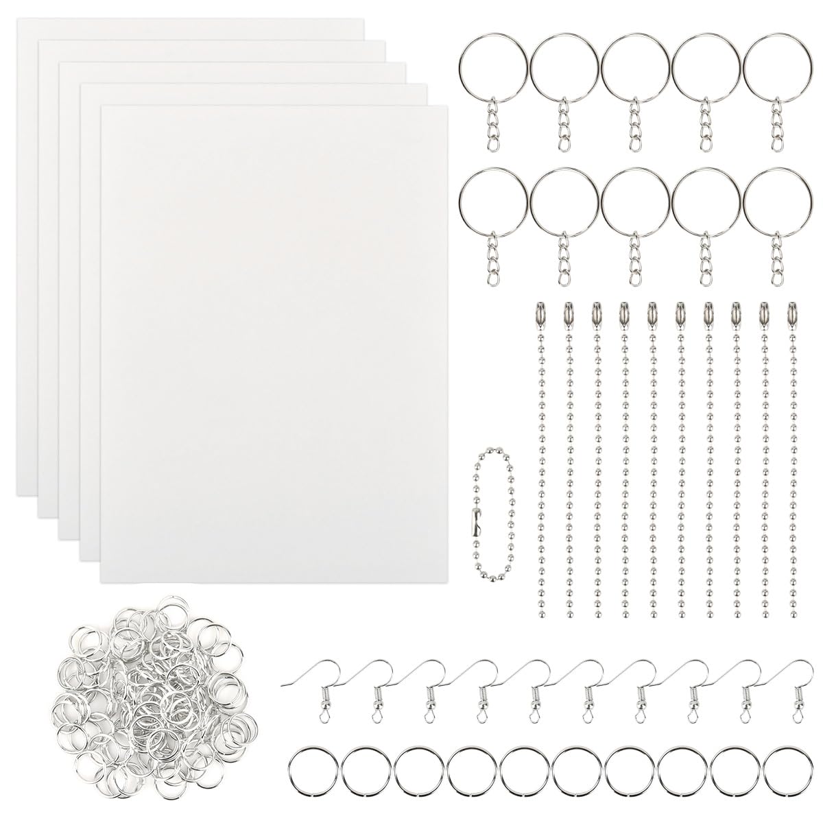Schrumpfschläuche 20 Stück Schrumpffolien-Set Schlüsselanhänger Schrumpfpapier Matt Transparentes Schrumpfplastik für DIY Kreatives Handwerk Schrumpfschläuche 20 Stück Schrumpffolien-Set Schlüsselanhänger Schrumpfpapier Matt Transparentes Schrumpfplastik für DIY Kreatives Handwerk von FINZOO