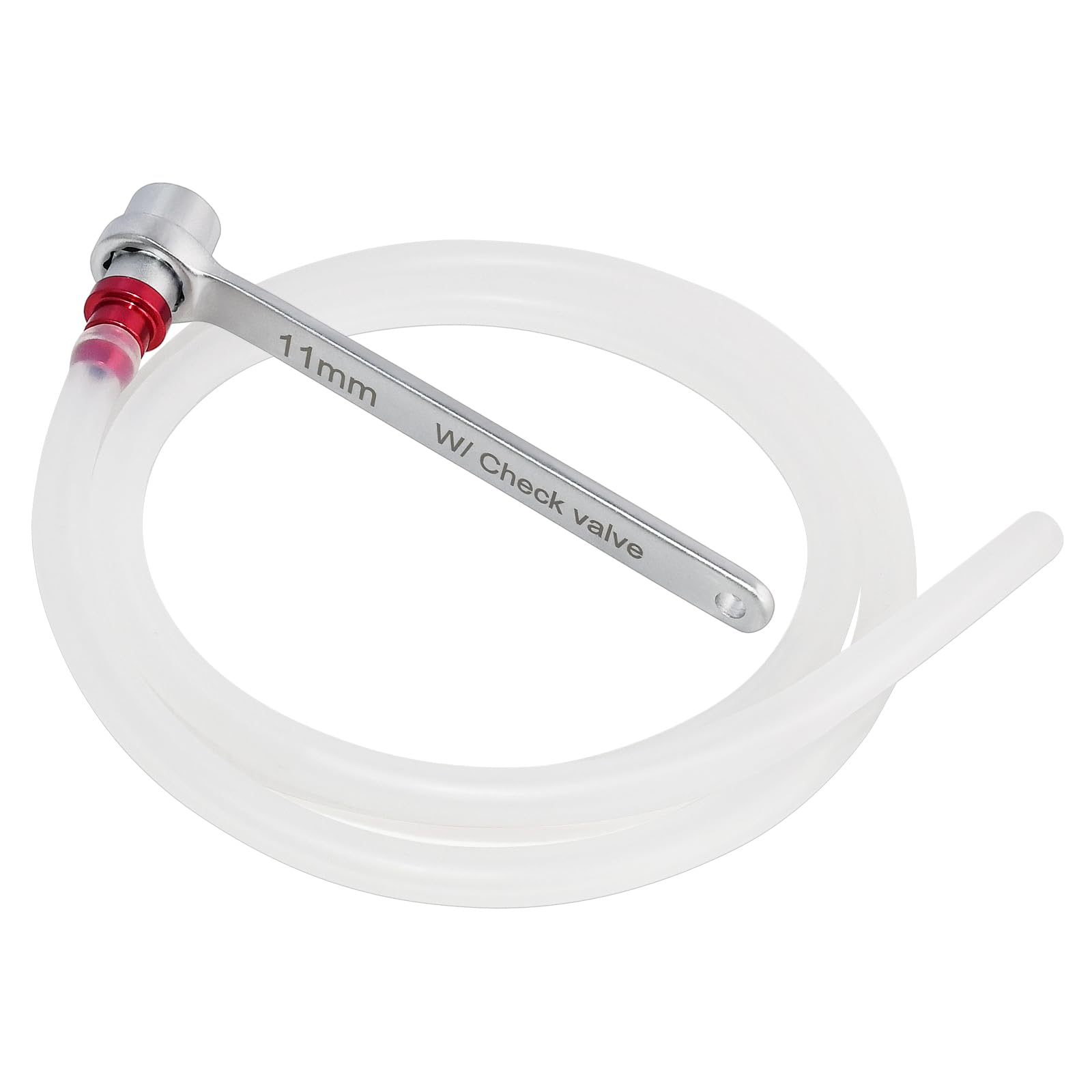 FIRSTINFO Mini 11mm Bremsflüssigkeitskupplungs-Entlüftungsschlauch mit 12-Punkt-Schlüssel und Rückschlagventil für Bremsenentlüftung & hydraulische Kupplungssysteme von FIRSTINFO TOOLS FIT YOUR NEEDS