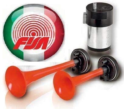 Fanfare Zweiklang Kompressor rot Markenware aus Italien von FISA