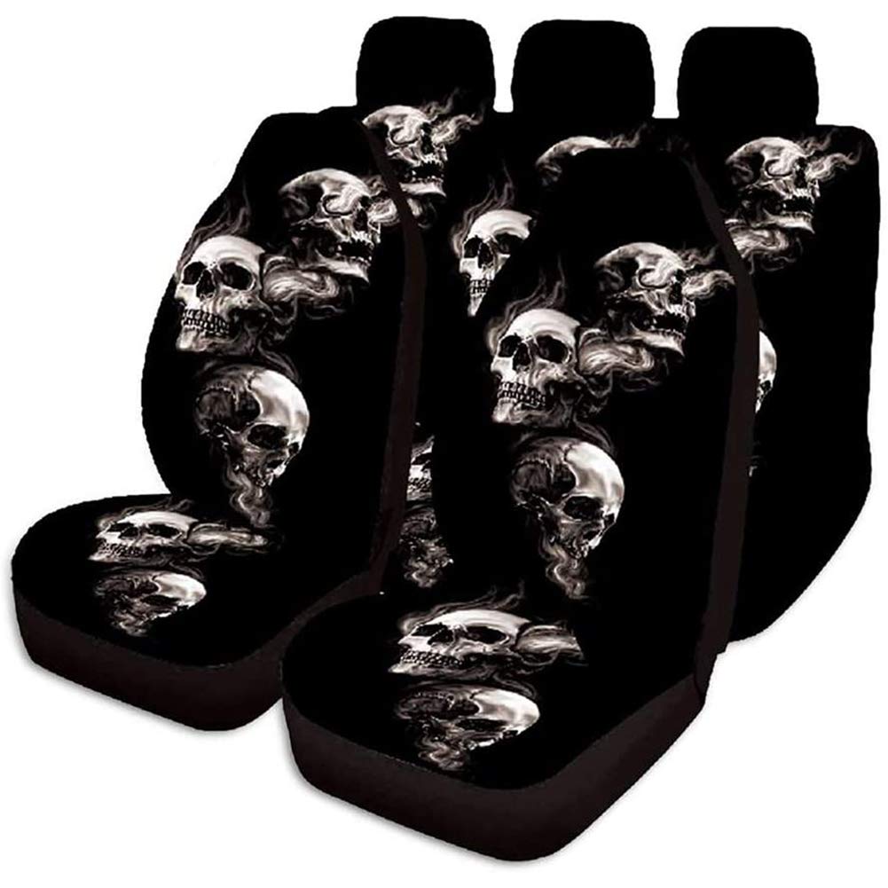 Universal 5-Sitze Auto-Sitzbezüge Set,Halloween-Schädel Vordersitze Auto-Sitzschoner Auto-Schonbezüge Teilbarer Rückbank Auto-Zubehör 7 Stück Universal 5-Sitze Auto-Sitzbezüge Set,Halloween-Schädel Vordersitze Auto-Sitzschoner Auto-Schonbezüge Teilbarer Rückbank Auto-Zubehör 7 Stück von FISOHK