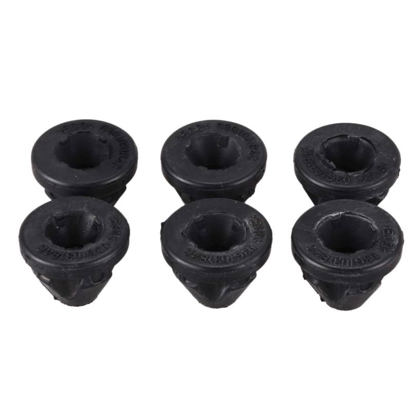 FITTG 6-teilige Motorabdeckungsmatte 03G103184 382026 Schwarz PKW-Fahrzeugspezifische Passform Matte von FITTG