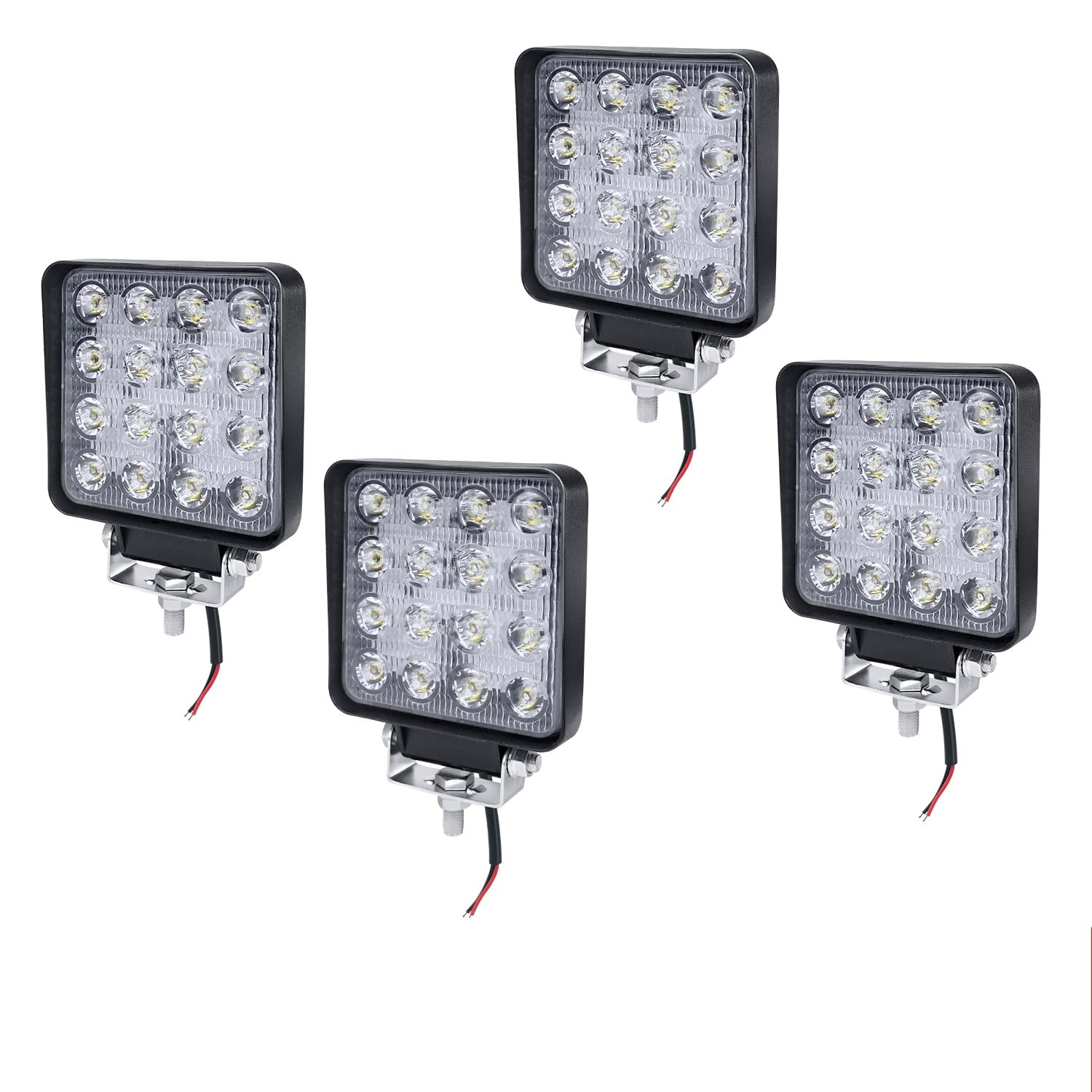 FIVMEN 4x48W LED Arbeitsscheinwerfer Quadrat 12V 24V LED Offroad Zusatzscheinwerfer Scheinwerfer Rückfahrscheinwerfer IP67 Wasserdicht Flutlicht Arbeitslicht für Auto Traktor Trecker Bagger FIVMEN 4x48W LED Arbeitsscheinwerfer Quadrat 12V 24V LED Offroad Zusatzscheinwerfer Scheinwerfer Rückfahrscheinwerfer IP67 Wasserdicht Flutlicht Arbeitslicht für Auto Traktor Trecker Bagger von FIVMEN