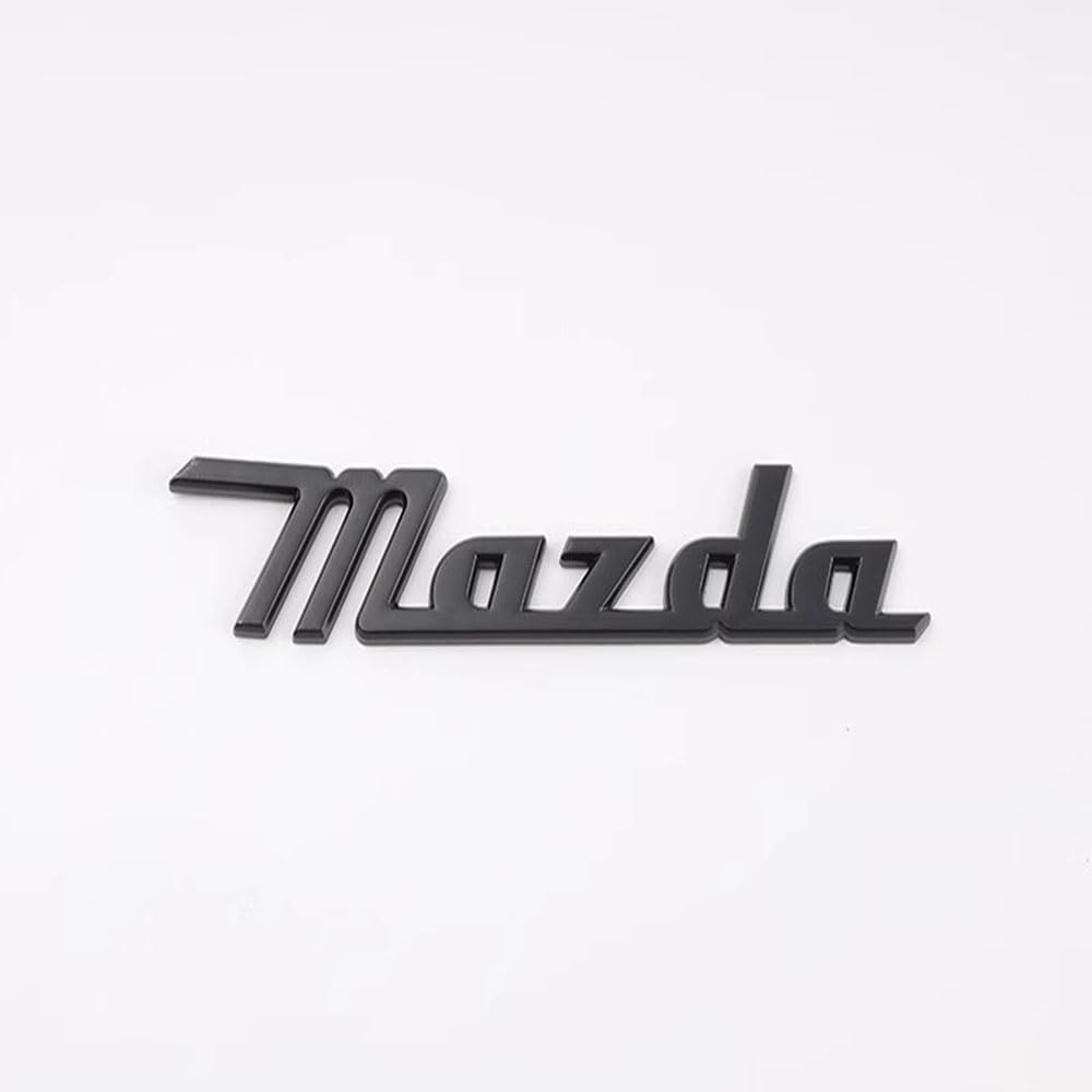 Auto Emblem für Mazda 3 Axela 2020-2023, Auto Kofferraum Aufkleber Buchstaben Nummer Aufkleber Körper Autoaufkleber Dekoration Zubehör,A Black von FIXCOR