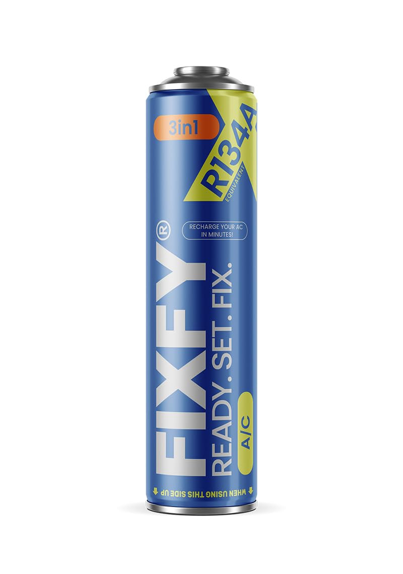 FIXFY 3in1 – Ersatz für R134a-Gas mit Öl und Dichtmittel – Klimaanlagen-Set 500 ml, zur Selbstbefüllung der Klimaanlage in Autos 1995–2016 FIXFY 3in1 – Ersatz für R134a-Gas mit Öl und Dichtmittel – Klimaanlagen-Set 500 ml, zur Selbstbefüllung der Klimaanlage in Autos 1995–2016 von FIXFY
