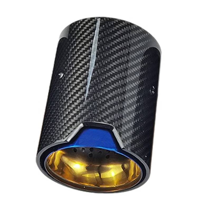 Auto Auspuffblende 1 STÜCKE Für Für M2 F87 M3 F80 M4 F82 F83 Auspuff Modifizierte Geeignete Autos Kohlefaser Endschalldämpfer Rohrspitzen Blau Auto Auspuff Endrohr(Inlet 67mm) von FIYFIOW