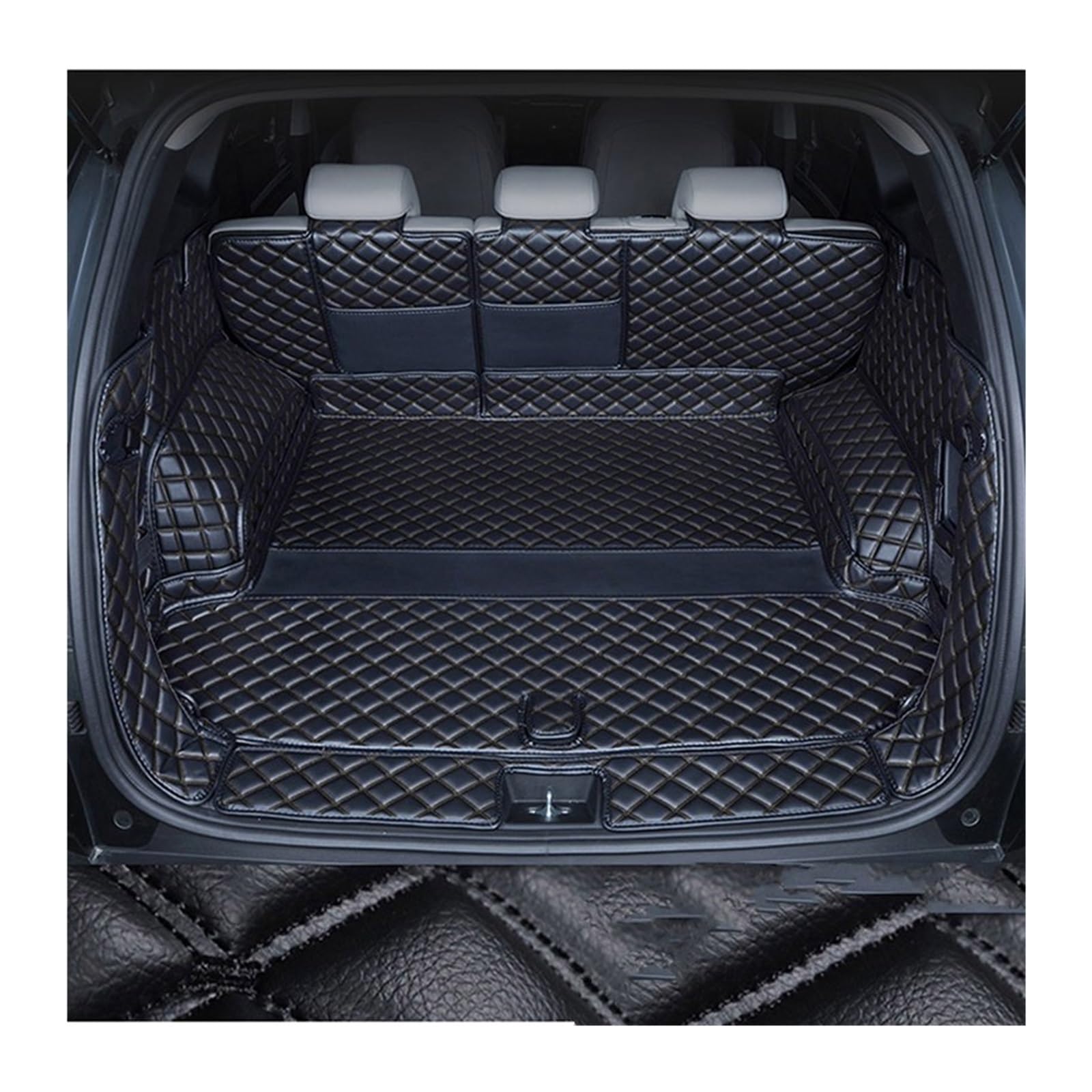 Auto Kofferraum Schutzmatte Für Hyundai Für Tucson 2021-2023 Für NX4 N Auto Stamm Schutz Matten Linie Cargo-Liner Teppiche Pad Innen Boot (Farbe : Full Cover A) von FIYFIOW