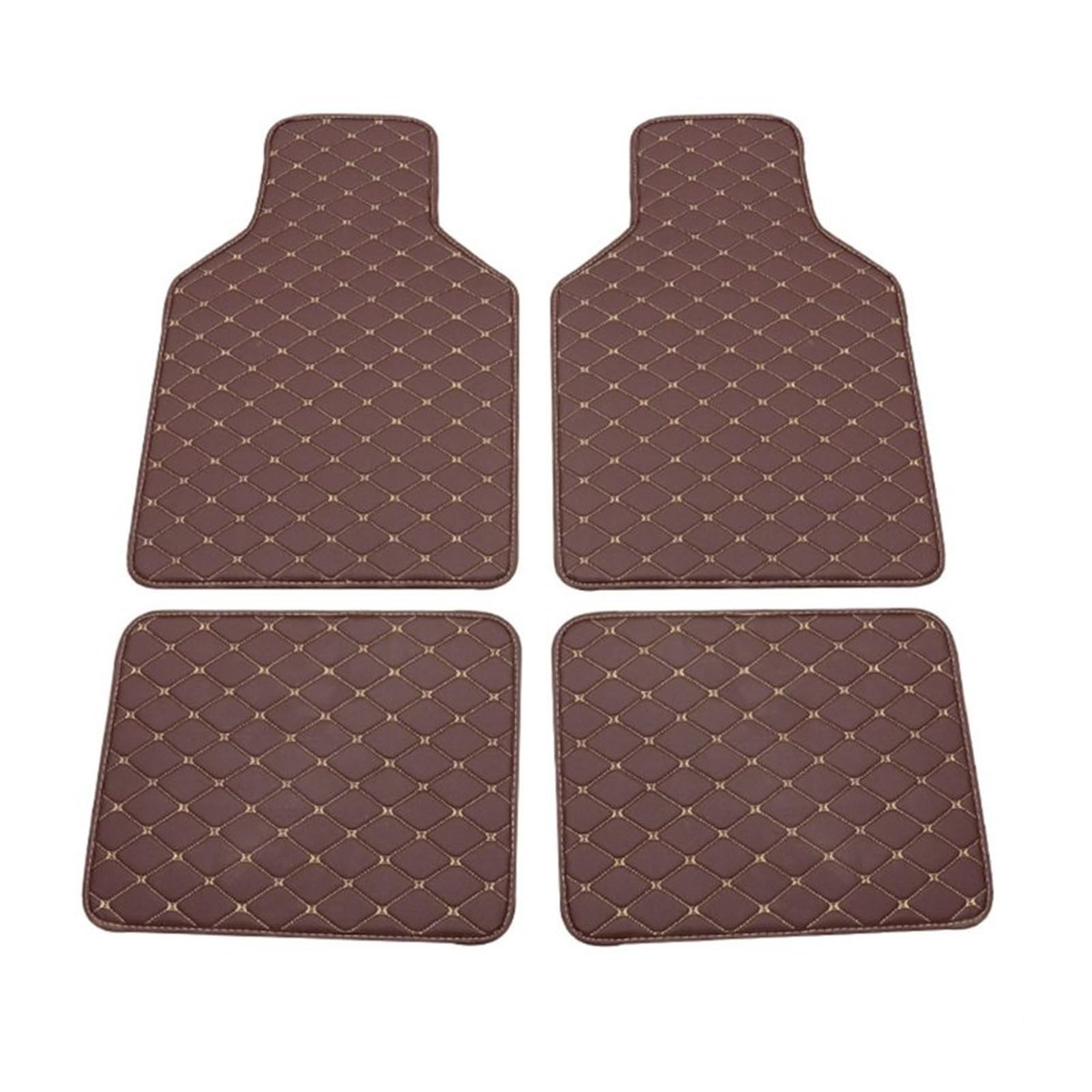 Fahrermatte Auto Fußmatten 4pc Universal PU Leder Auto Boden Matte Nicht-Slip Teppich wasserdichte Fuß Pads Schutz Fahrzeug Innen Form(Coffee) von FIYFIOW