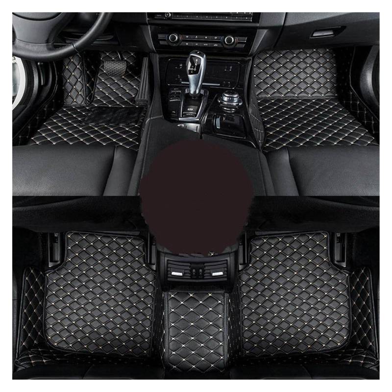 Fahrermatte Auto Fußmatten Auto-Fußmatten Für E46 3 Cabrio 3 Coupe 3 Compact 318 320 313 316 330 325 Fußzubehör(Black beige) von FIYFIOW
