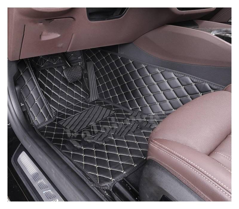 Fahrermatte Auto Fußmatten Auto Teppich Teppich Zubehör Custom Auto Boden Matte Für Megane Alle Modell Für Megane 2 3 4 CC RS265 Styling Innen Teile(Black White Driver) von FIYFIOW