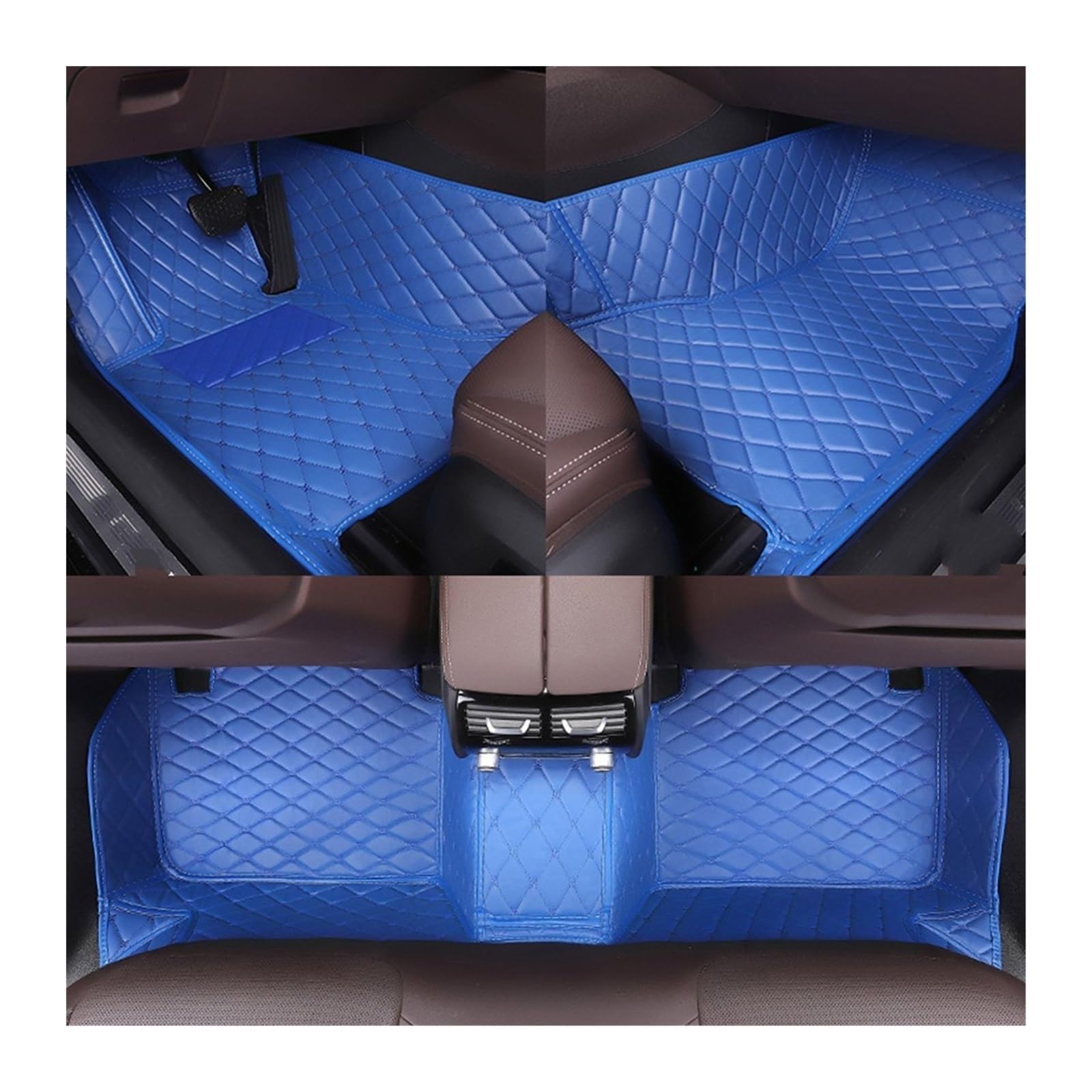 Fahrermatte Auto Fußmatten Auto Teppich Teppich Zubehör Custom Auto Boden Matte Für Megane Alle Modell Für Megane 2 3 4 CC RS265 Styling Innen Teile(Blau) von FIYFIOW