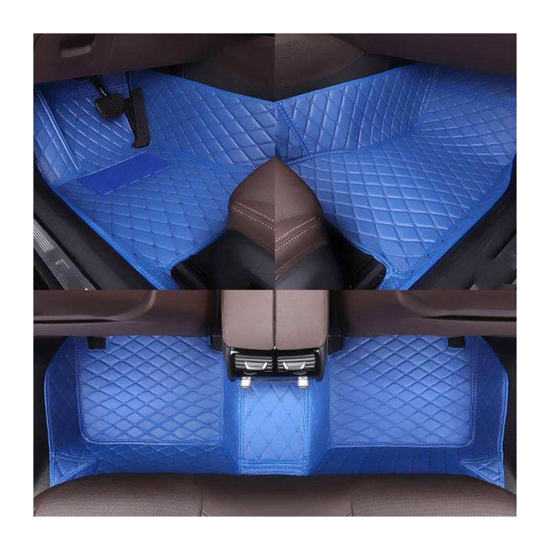 Fahrermatte Auto Fußmatten Auto Teppich Teppich Zubehör Custom Auto Boden Matte Für Megane Alle Modell Für Megane 2 3 4 CC RS265 Styling Innen Teile(Blau) von FIYFIOW