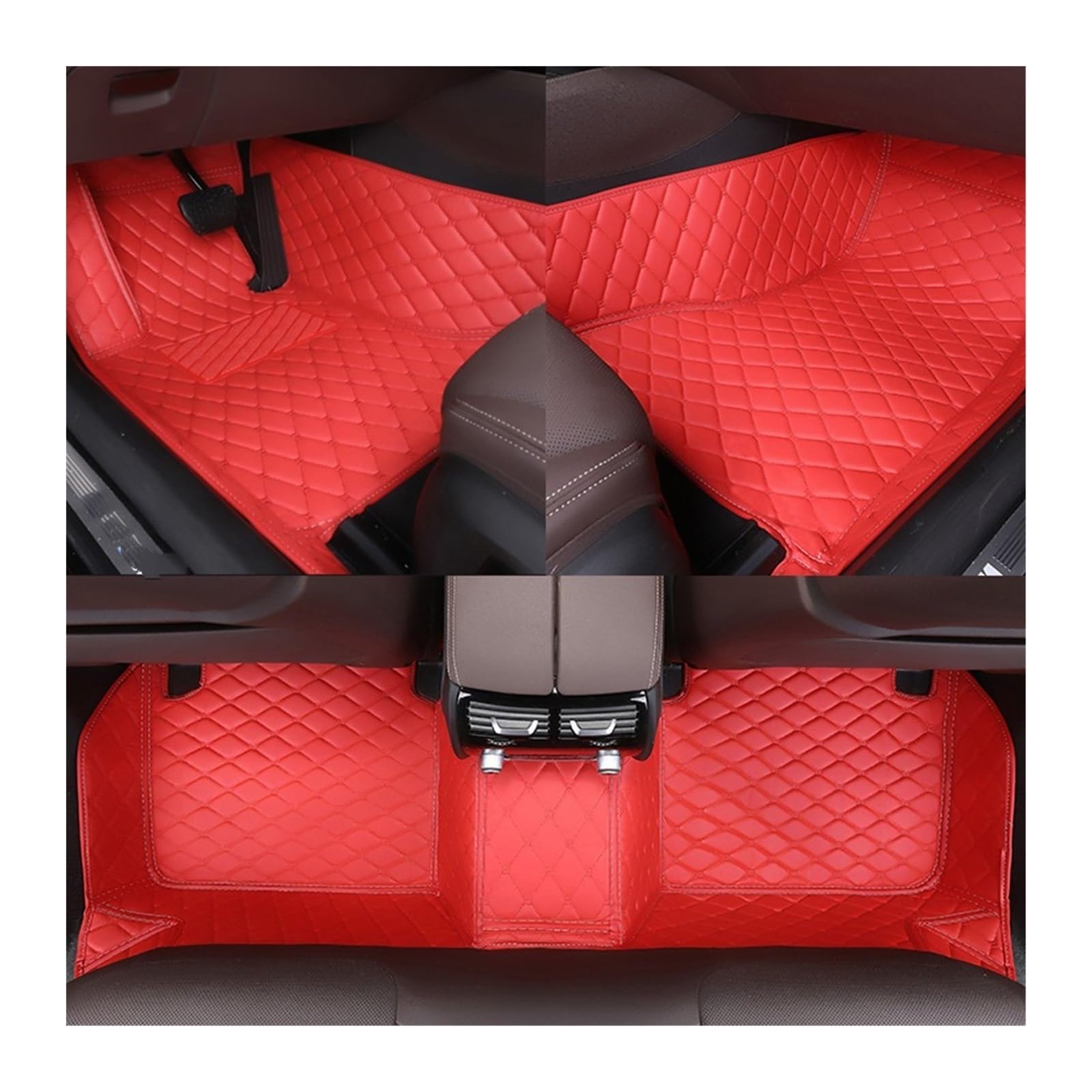 Fahrermatte Auto Fußmatten Auto Teppich Teppich Zubehör Custom Auto Boden Matte Für Megane Alle Modell Für Megane 2 3 4 CC RS265 Styling Innen Teile(Rot) von FIYFIOW