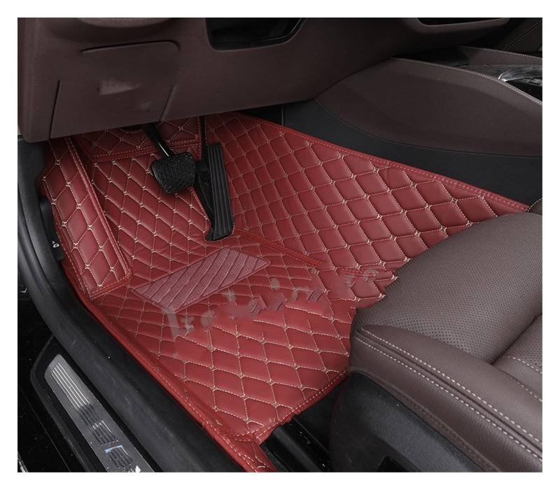 Fahrermatte Auto Fußmatten Auto Teppich Teppich Zubehör Custom Auto Boden Matte Für Megane Alle Modell Für Megane 2 3 4 CC RS265 Styling Innen Teile(Wine red Driver) von FIYFIOW