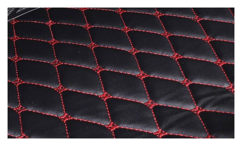 Fahrermatte Auto Fußmatten Autozubehör Individuelle Auto-Fußmatten Für Die Meisten Autos Auto-Styling Autoteppich 5 Sitze(Black red) von FIYFIOW