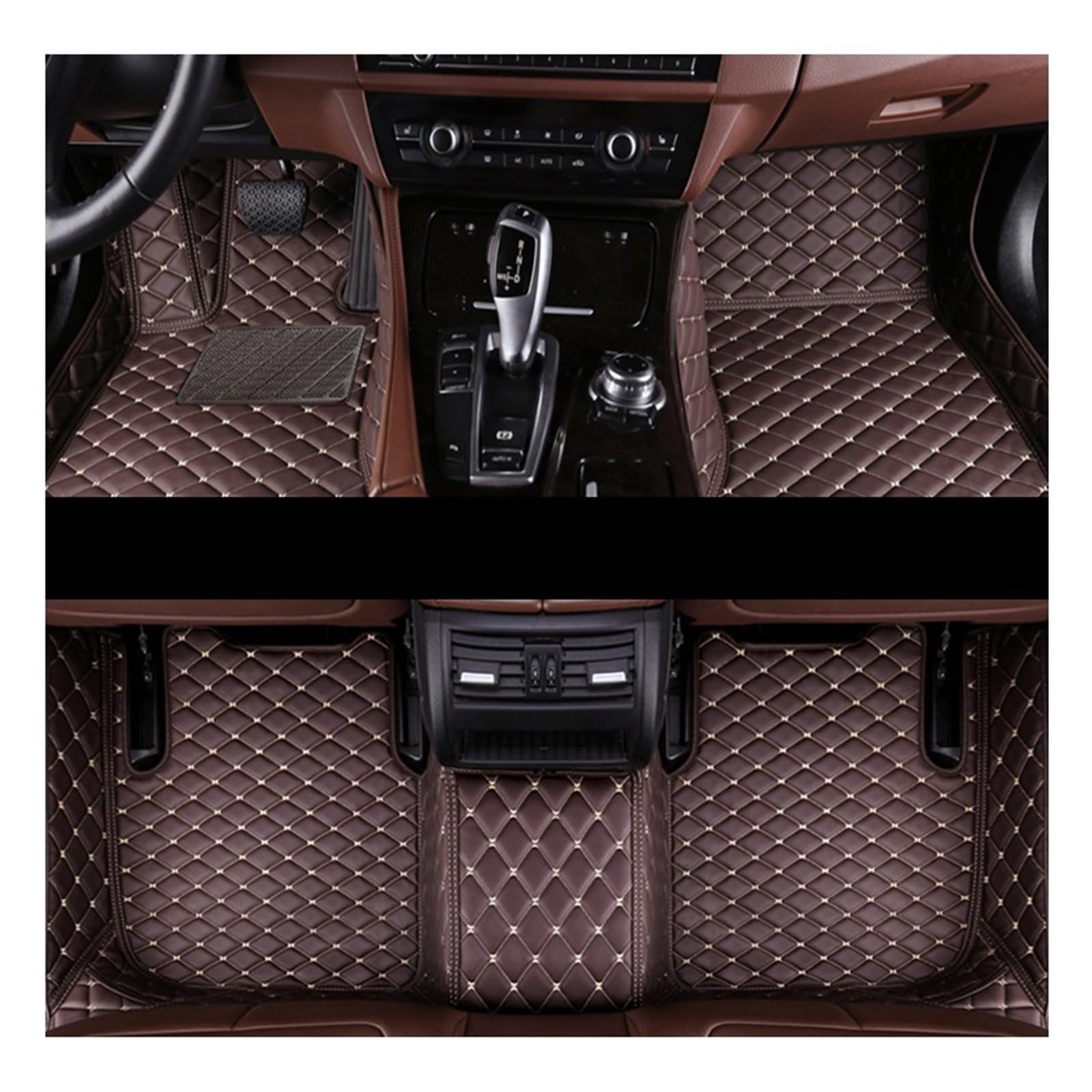Fahrermatte Auto Fußmatten Benutzerdefinierte Auto Fußmatten Für Mazda 3 2006 2007 2008 2009 2010 2011 2012 Auto Fuß Pads Auto Teppich Abdeckung Innen Zubehör(Dark Brown) von FIYFIOW