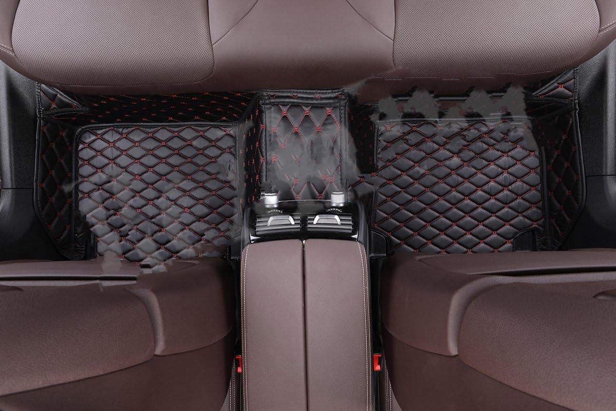 Fahrermatte Auto Fußmatten Benutzerdefinierte Für Auto Fußmatten Alle Modelle X3 X1 X4 X5 X6 Z4 E60 E84 E83 E70 F30 F10 F11 F25 F15 F34 E46 E90 E53 G30 E34 X7 G31 E91(1 Black red Back) von FIYFIOW
