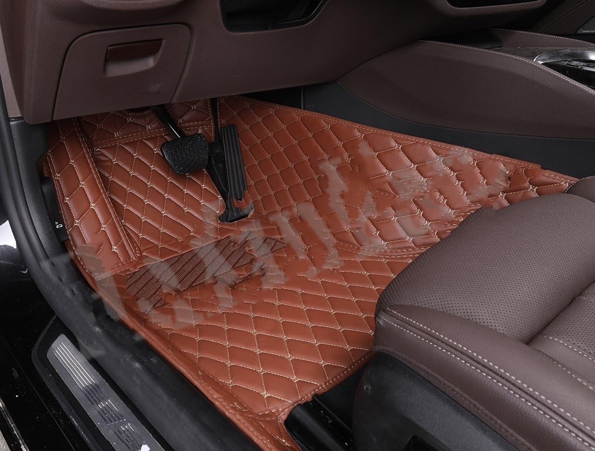 Fahrermatte Auto Fußmatten Benutzerdefinierte Für Auto Fußmatten Alle Modelle X3 X1 X4 X5 X6 Z4 E60 E84 E83 E70 F30 F10 F11 F25 F15 F34 E46 E90 E53 G30 E34 X7 G31 E91(1 Brown Front) von FIYFIOW