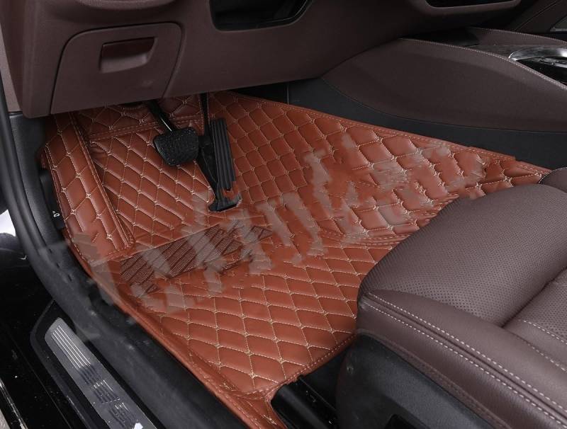 Fahrermatte Auto Fußmatten Benutzerdefinierte Für Auto Fußmatten Alle Modelle X3 X1 X4 X5 X6 Z4 E60 E84 E83 E70 F30 F10 F11 F25 F15 F34 E46 E90 E53 G30 E34 X7 G31 E91(1 Brown Front) von FIYFIOW