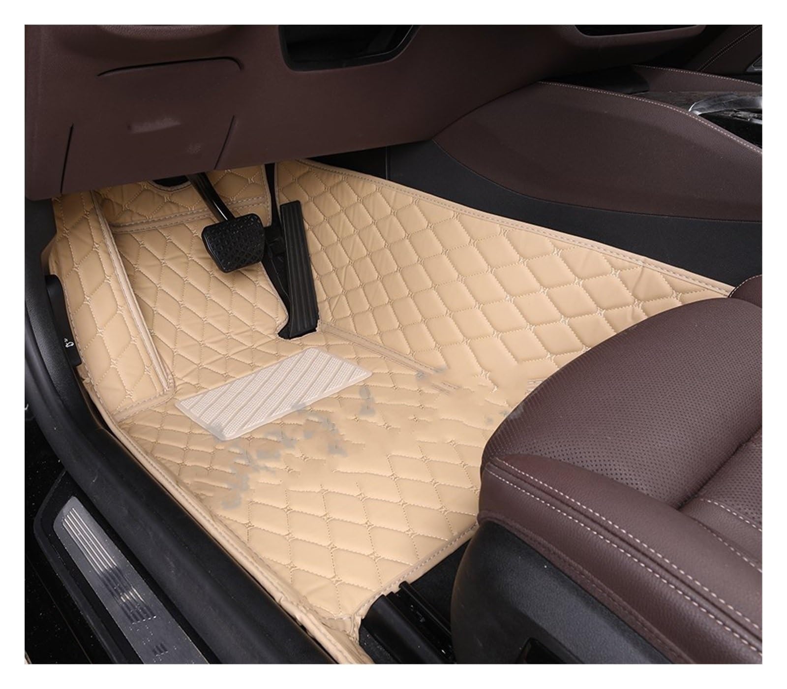 Fahrermatte Auto Fußmatten Benutzerdefinierte Für Ford Für S-Max Für C-max 2007 2008 2009 2010 2011 2012 2013 2014 2015 2016 Alle Modell Auto Teppich Zubehör Auto Fußmatten(Beige Driver) von FIYFIOW