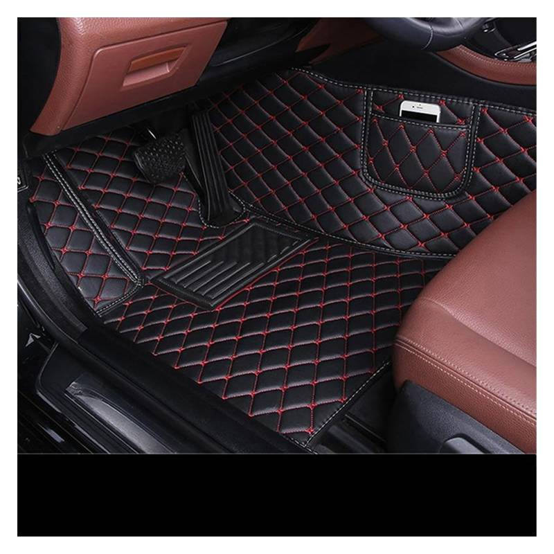 Fahrermatte Auto Fußmatten Benutzerdefinierte Für Jaguar Alle Modelle F-PACE Für XJL Für XEL XF XE F-Type XK Für XFL Auto-Fußmatten Auto Styling Autozubehör(Black red 1pc) von FIYFIOW
