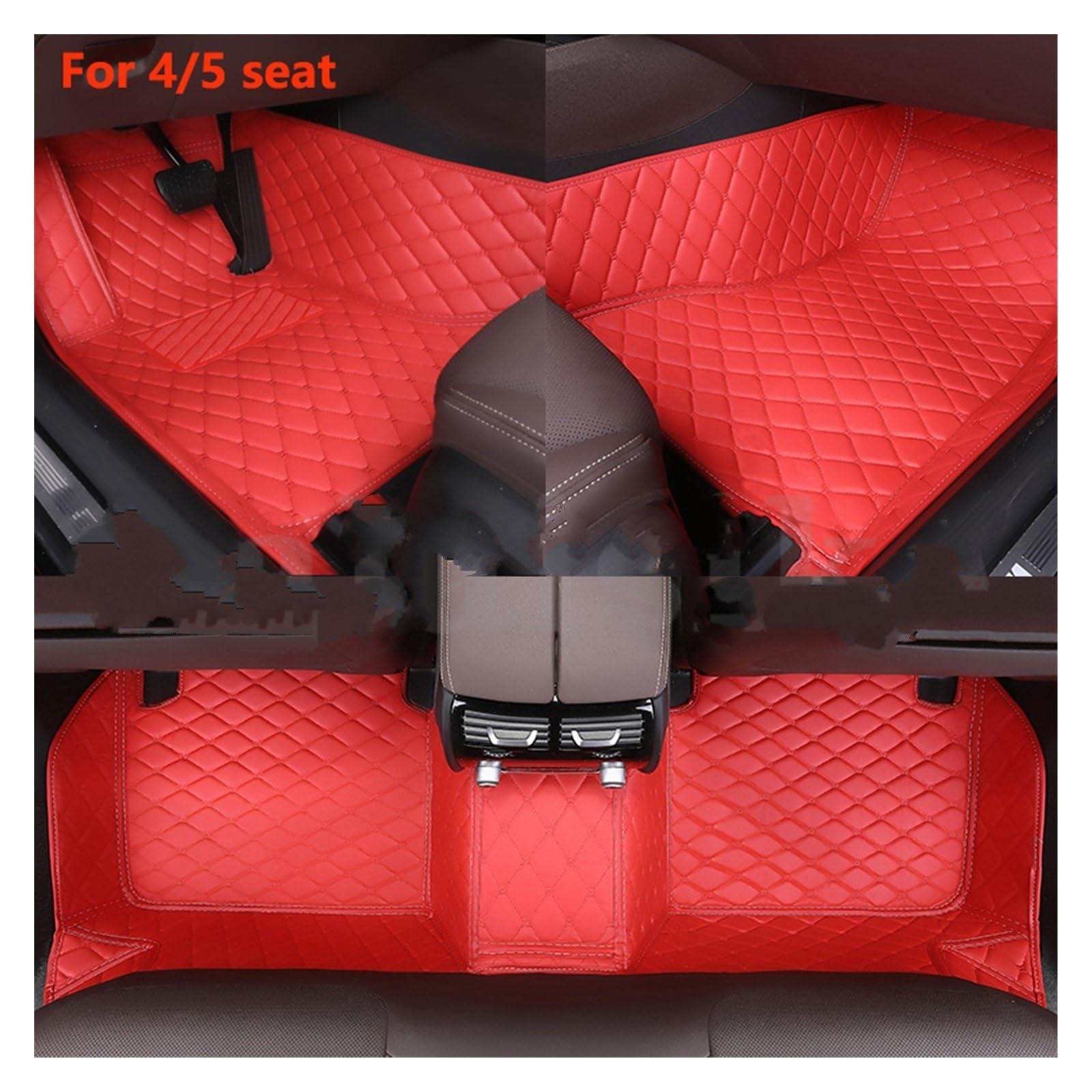Fahrermatte Auto Fußmatten Benutzerdefinierte Für X3 E83 2003 2004 2005 2006 2007 2008 2009 2010 Alle Modell Auto Teppich Teppich Zubehör Auto Fußmatten(Rot) von FIYFIOW