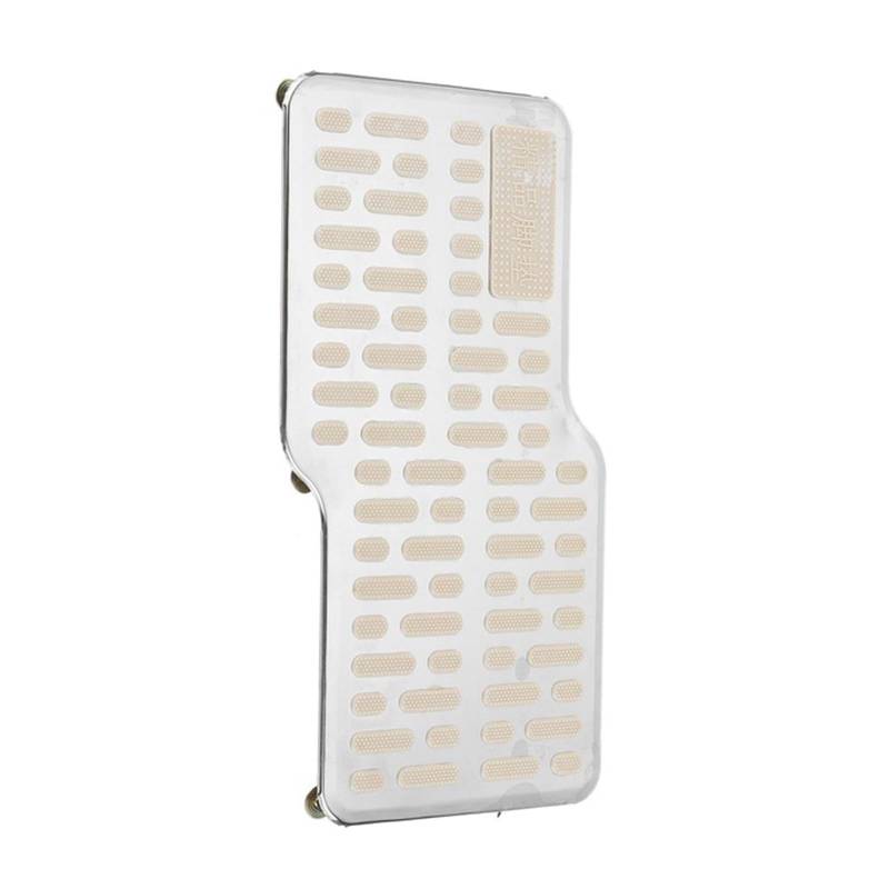 Fahrermatte Auto Fußmatten Edelstahl Auto Fußstütze Pedal Platte Boden Teppich Matten rutschfeste Ferse Pad Für LKW Für SUV Schwarz Beige Braun(Silber) von FIYFIOW