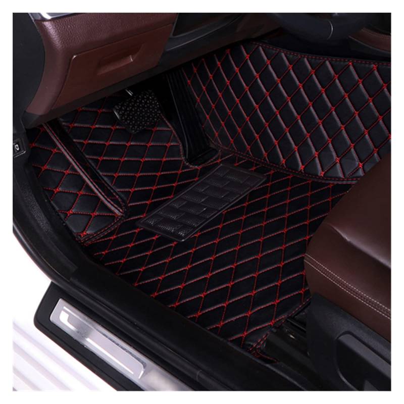 Fahrermatte Auto Fußmatten Für 3 F30 325i 330i 320i 318i Fünf Türen 2013 2014 15 16 17 18 19 Auto Fußmatten Fuß Pads Teppich Abdeckung Innen Zubehör(Black-Red(1PC)) von FIYFIOW