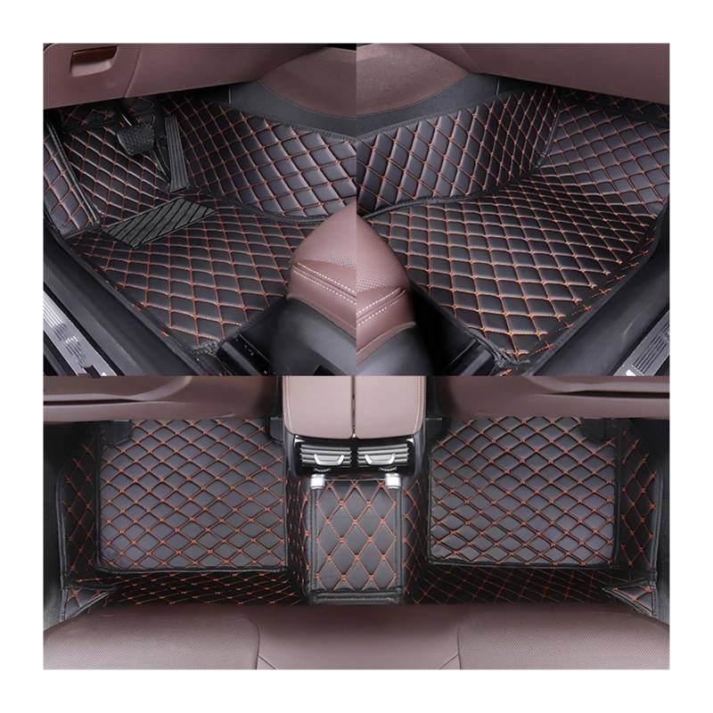 Fahrermatte Auto Fußmatten Für 3er Für M3 Custom Car Fußmatte Alle Modelljahre E36 E30 E46 E90 E91 E92 E93 F30 F31 F80 F34 F35 G20 G28 G80 Auto Teppich(Black orange) von FIYFIOW