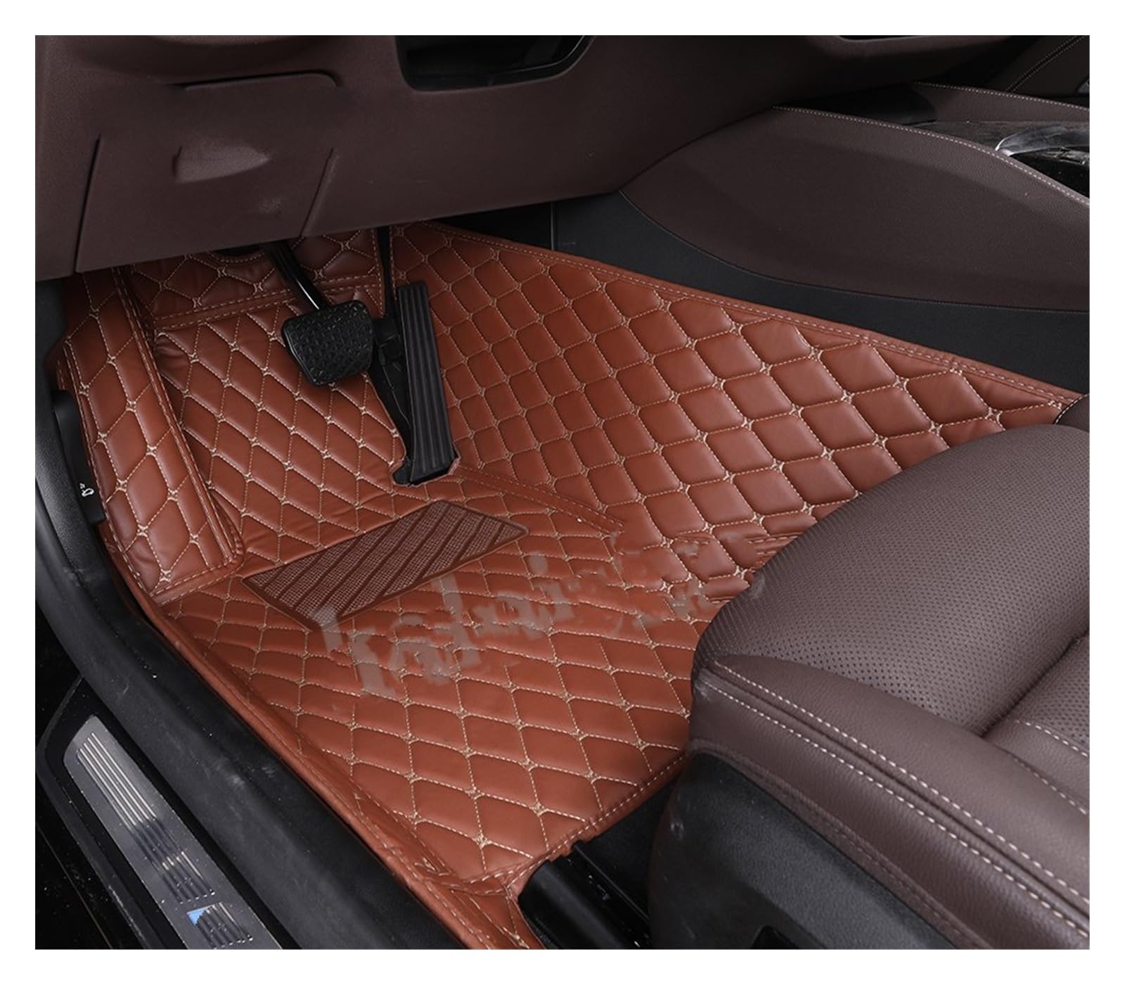 Fahrermatte Auto Fußmatten Für 3er Für M3 Custom Car Fußmatte Alle Modelljahre E36 E30 E46 E90 E91 E92 E93 F30 F31 F80 F34 F35 G20 G28 G80 Auto Teppich(Brown Driver) von FIYFIOW