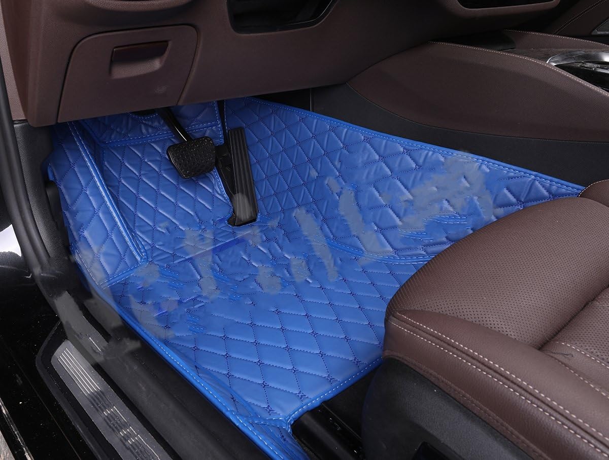 Fahrermatte Auto Fußmatten Für 5er E34 E39 E60 E61 F07 F10 F11 F18 G30 F90 G31 G38 Auto-Fußmatten Alle Modelle Individuelles Zubehör(1 Blue Front) von FIYFIOW