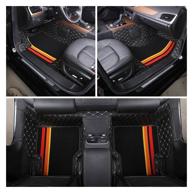Fahrermatte Auto Fußmatten Für 98% 2 Reihen Fünf Sitze Über Mit Links- Als Auch Rechtsantrieb Individuelles Zubehör Für Auto-Fußmatten Innenausstattung Aus ECO-Material(Black3) von FIYFIOW
