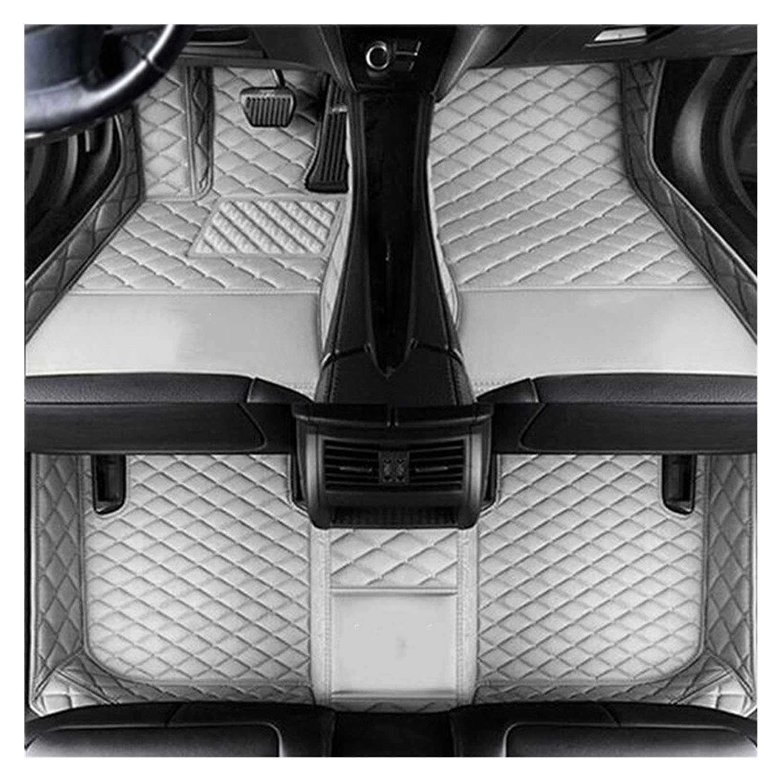 Fahrermatte Auto Fußmatten Für Alle Modelle A1 A3 A8 A7 S8 R8 TT SQ5 A6 Q3 Q5 Q7 A4 A5 S5 S6 S7 S3 SR4-7 Custom Car Fußmatten Autozubehör Teppich(Gray) von FIYFIOW