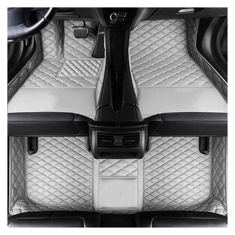 Fahrermatte Auto Fußmatten Für Alle Modelle A1 A3 A8 A7 S8 R8 TT SQ5 A6 Q3 Q5 Q7 A4 A5 S5 S6 S7 S3 SR4-7 Custom Car Fußmatten Autozubehör Teppich(Gray) von FIYFIOW