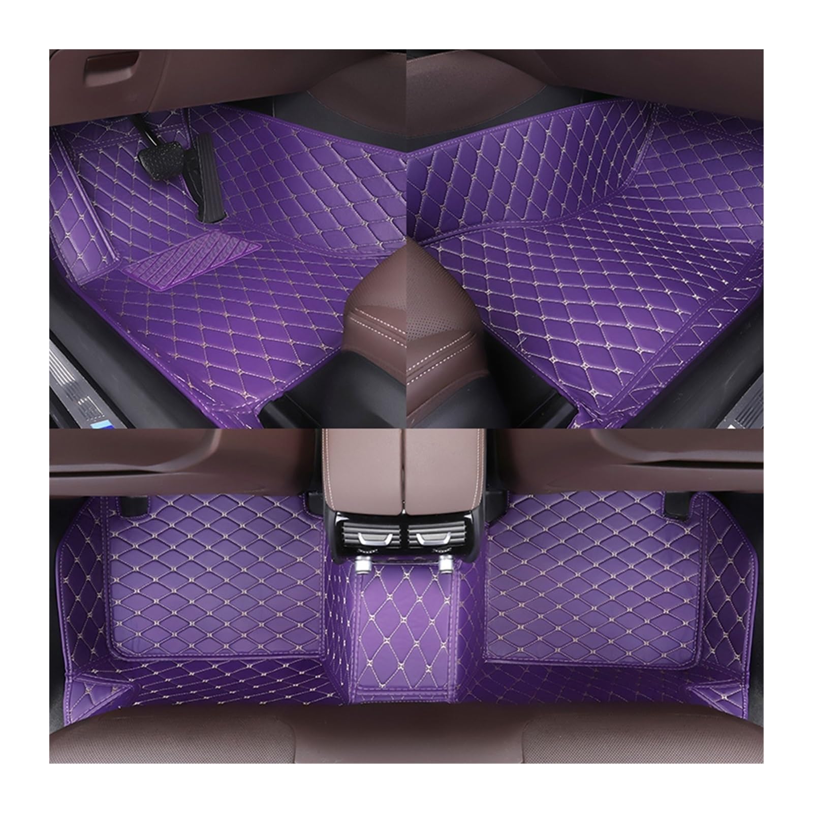 Fahrermatte Auto Fußmatten Für Benz ML Klasse Alle Modell W164 W163 W166 Auto Zubehör Custom Car Boden Matte Styling Teppiche Teppich Innen Teile(Violett) von FIYFIOW