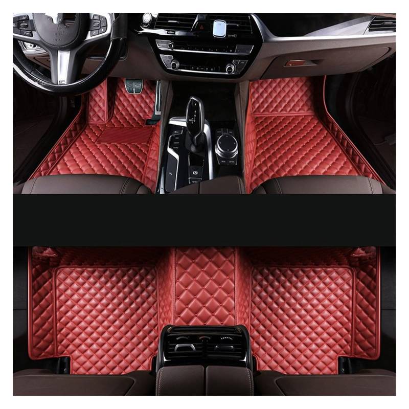 Fahrermatte Auto Fußmatten Für Benz W211 W205 W204 W212 W213 W245 W176 A C E Für Cla Für CLK Für Gla Für Glb Ml Für SLK Für SLC Für Gle Klasse Auto Boden Matte(Wine Red) von FIYFIOW