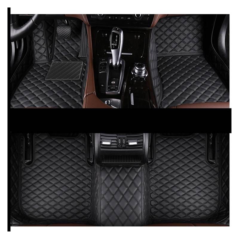 Fahrermatte Auto Fußmatten Für CRV 2007 2008 2009 2010 2011 Custom Car Fußmatten Auto Fuß Pads Automobil Teppich Abdeckung Innen Zubehör(Black-Black) von FIYFIOW
