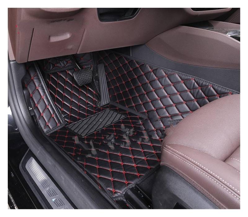 Fahrermatte Auto Fußmatten Für Captur Alle Modell Auto Für Teppich Für Teppich Für Fußgängerbrücke Zubehör Styling Innen Benutzerdefinierte Auto Boden Matte Teile(Black red Driver) von FIYFIOW
