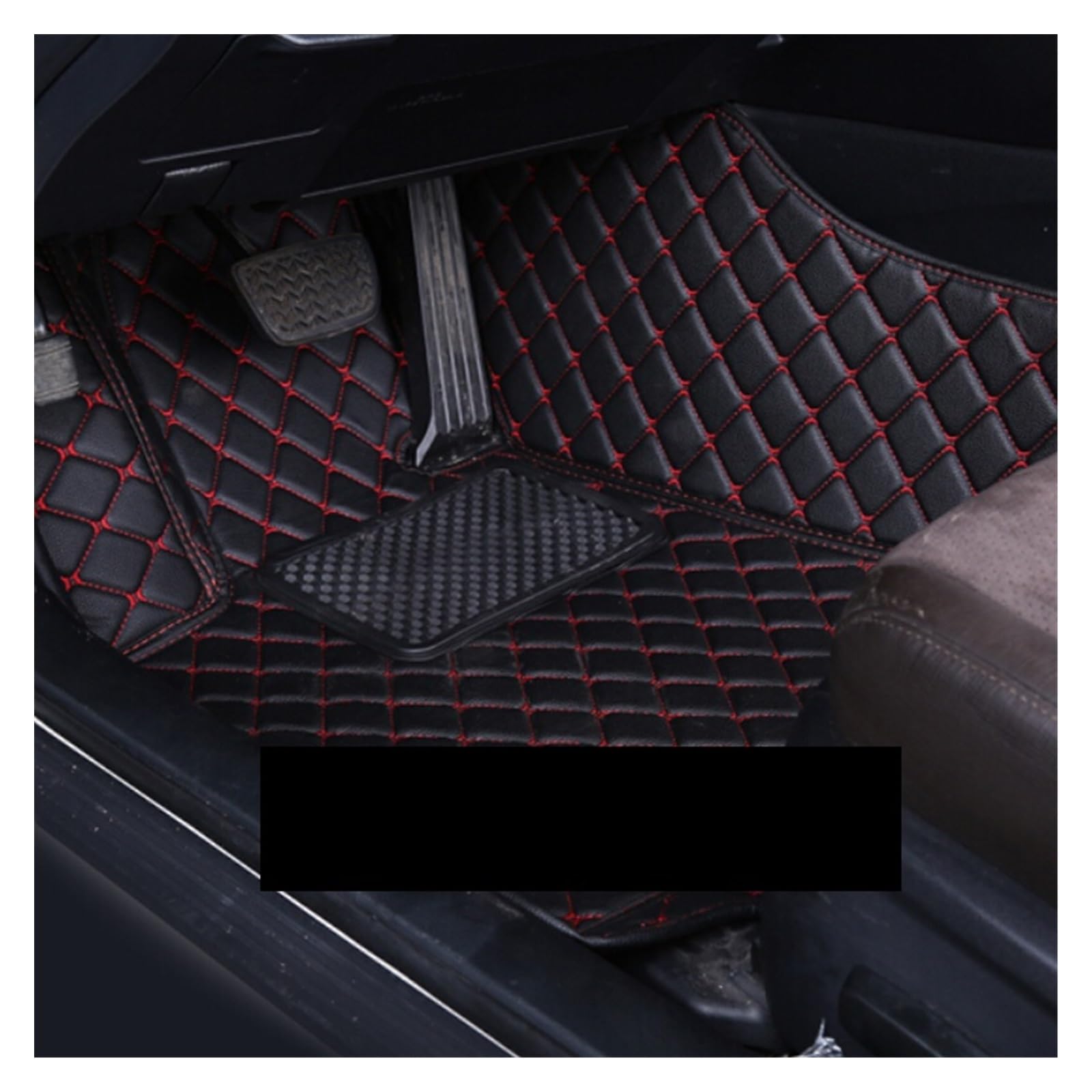 Fahrermatte Auto Fußmatten Für Changan CS85 Für Coupe 2023 2022 2021 2020 2019 Fuß Pads Teppiche Auto Fußmatten Zubehör Innen Dekoration Abdeckung Teppich(Front 1pcs Black red) von FIYFIOW