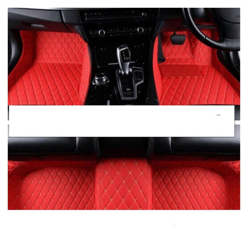Fahrermatte Auto Fußmatten Für Chirey Für Chery Für Omoda 5 C5 Fownix FX 2022 2023 2024 wasserdichte Pads Auto Teppich Fußmatten Luxus Auto Fußmatten Auto Zubehör(RHD RED) von FIYFIOW